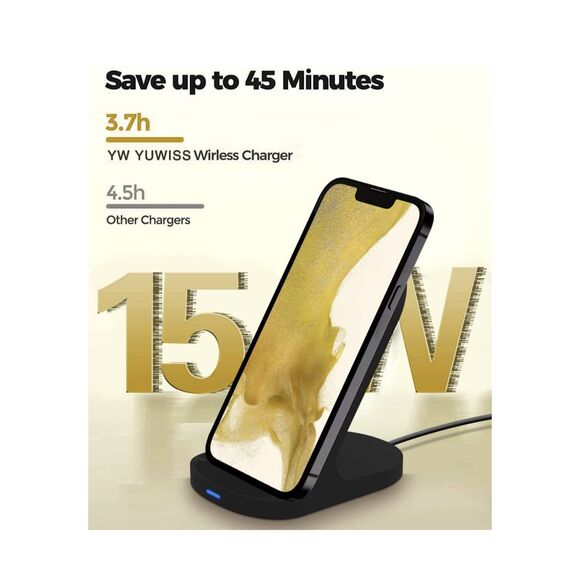 Fast Wireless 15w Charger Wireless Phone Charger Stand Universal - Picture 2 of 5